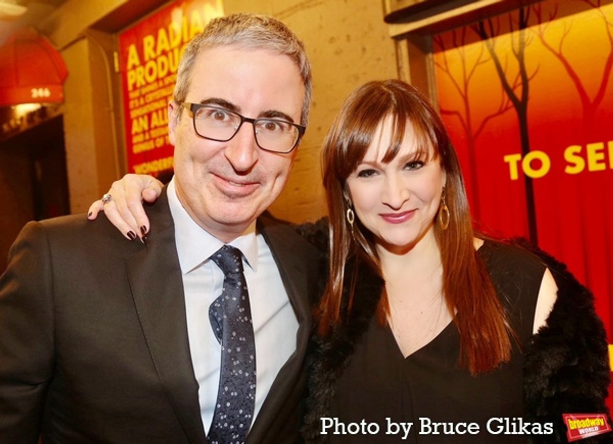 Host John Oliver and Lisa Goldberg at 