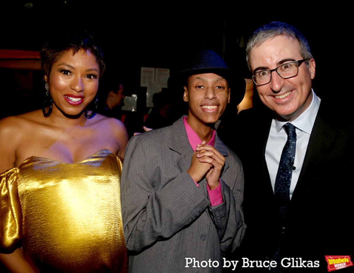 Alicia Quarles, 2022 Clay Stefanki Award Recipient Collet Reyes Honoree and Host John Oliver at 