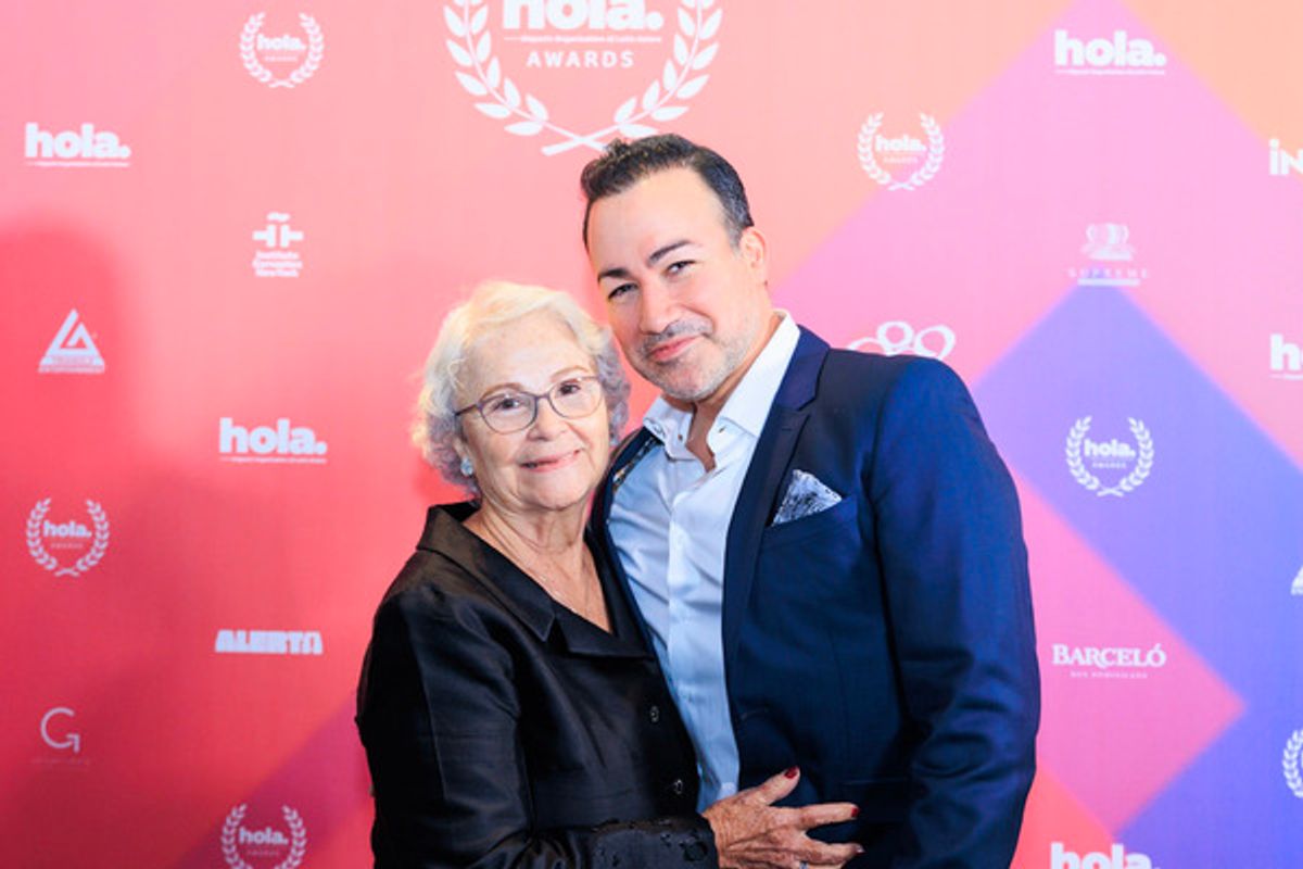 Caesar Samoya and mother Gloria Samoya at 