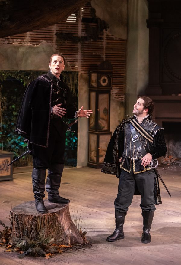 Paul Scanlan (Rapunzel’s Prince) and Vincent Kempski (Cinderella’s Prince) in Int Photo