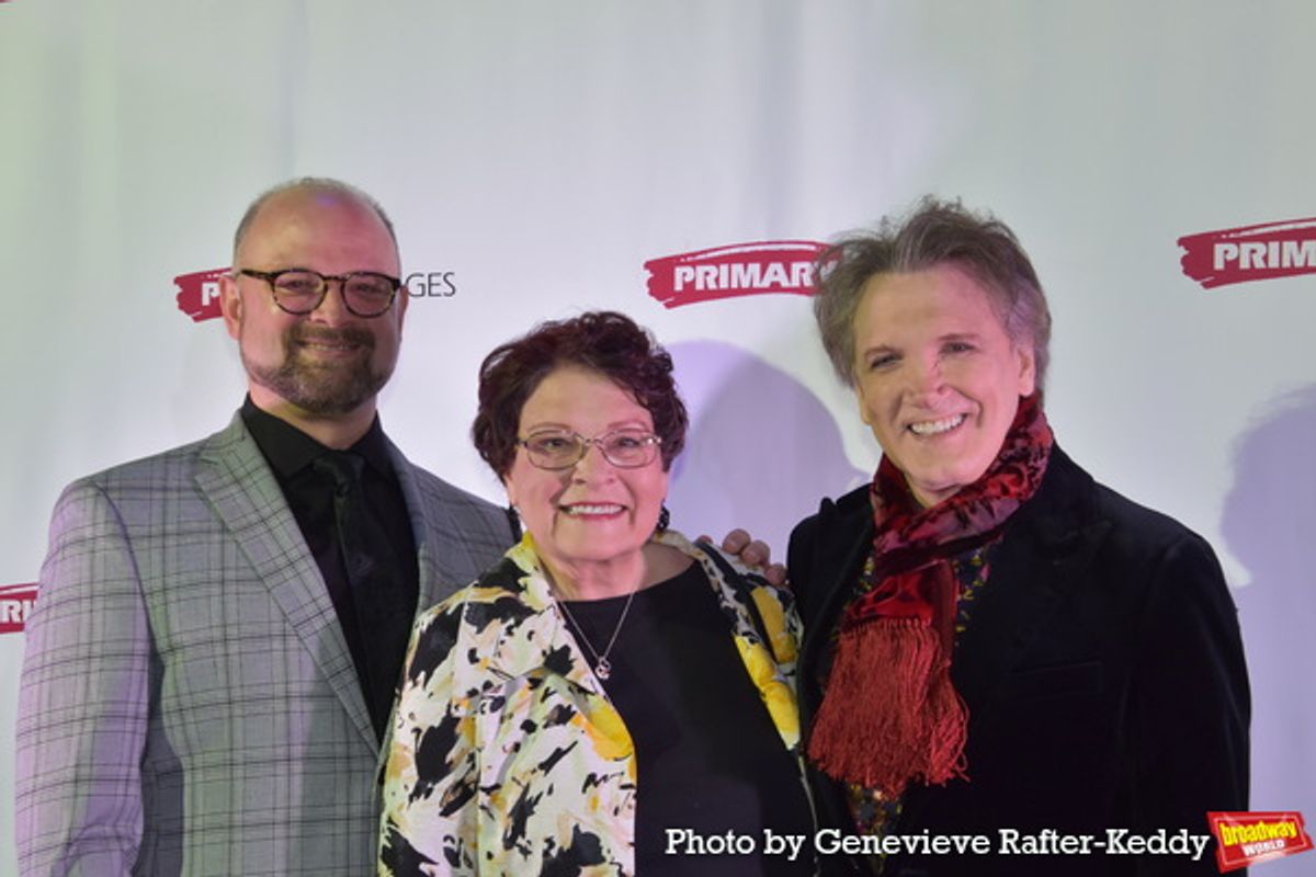 Carl Andress with his mother and Charles Busch at 