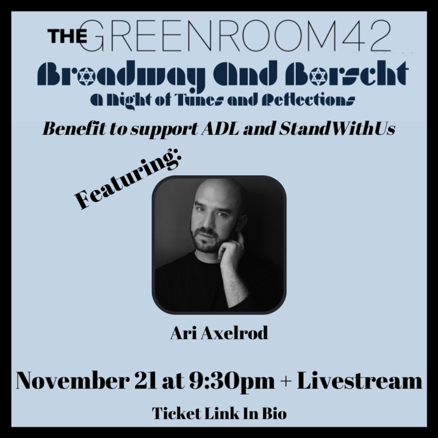 Interview: Noah Marlowe of BROADWAY AND BORSCHT at The Green Room 42 November 21st  Image