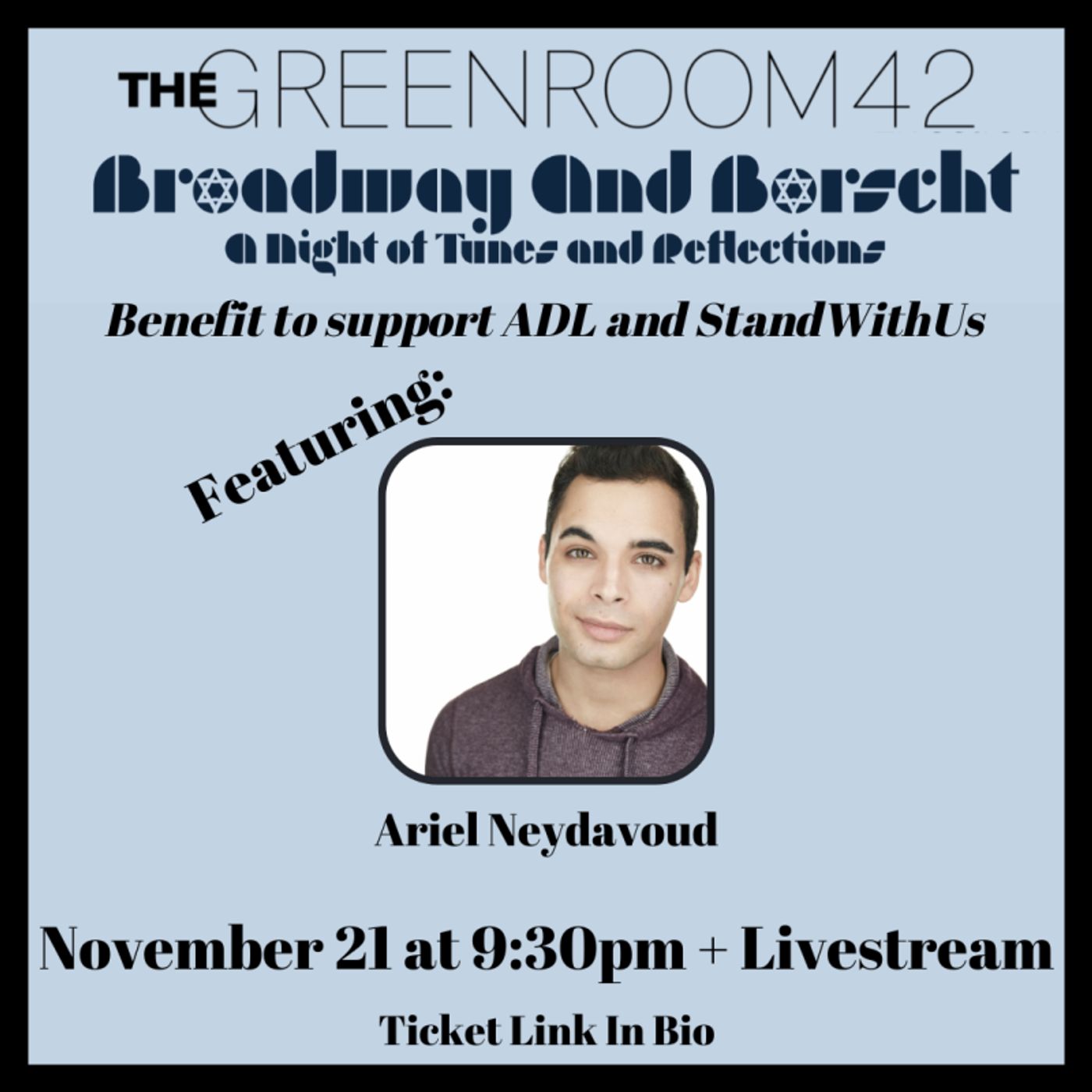 Interview: Noah Marlowe of BROADWAY AND BORSCHT at The Green Room 42 November 21st  Image