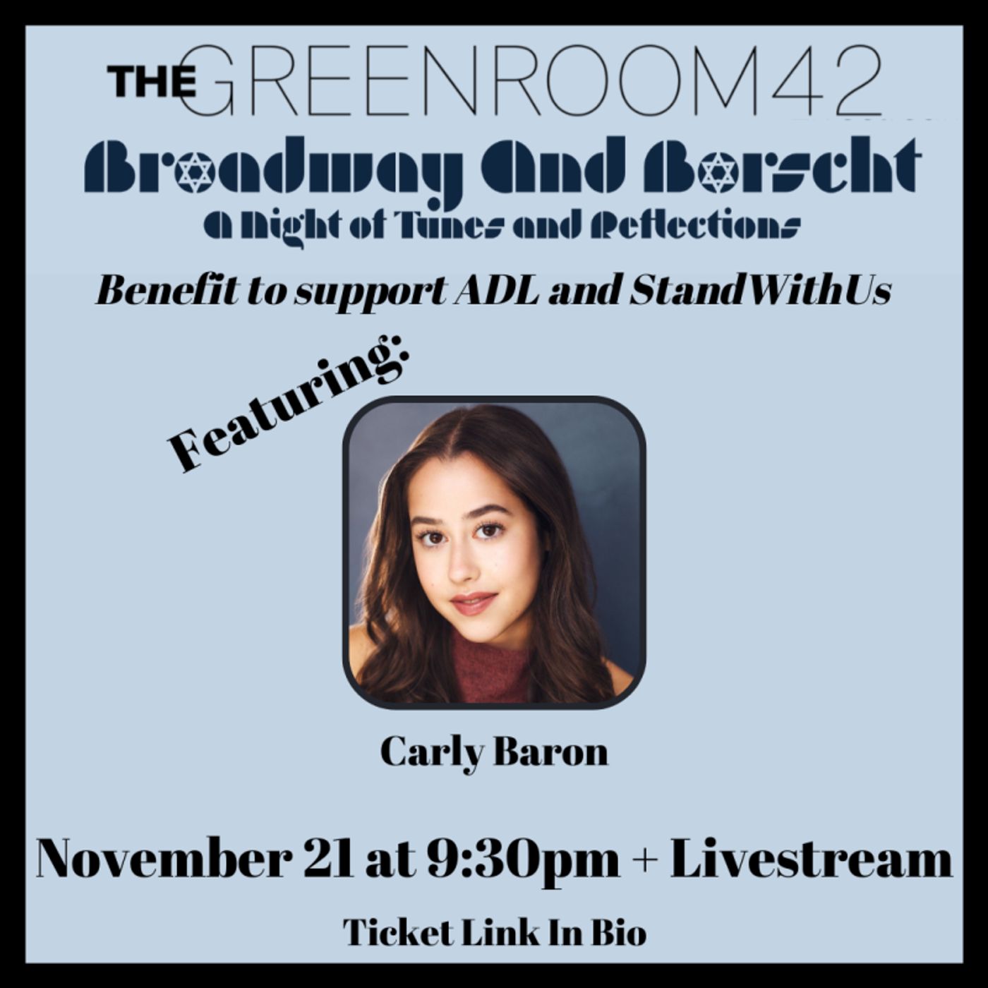 Interview: Noah Marlowe of BROADWAY AND BORSCHT at The Green Room 42 November 21st  Image