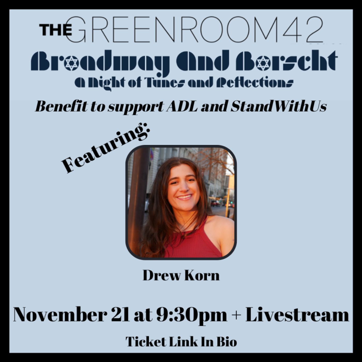 Interview: Noah Marlowe of BROADWAY AND BORSCHT at The Green Room 42 November 21st  Image