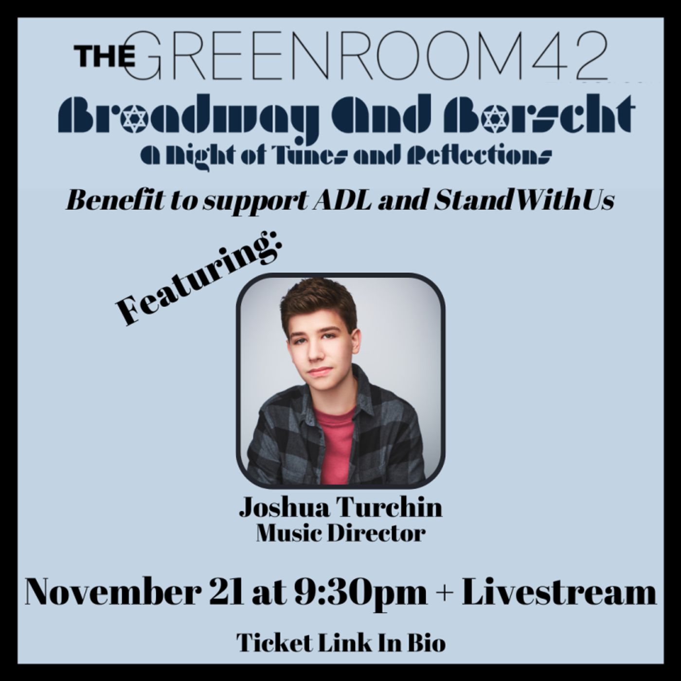 Interview: Noah Marlowe of BROADWAY AND BORSCHT at The Green Room 42 November 21st  Image