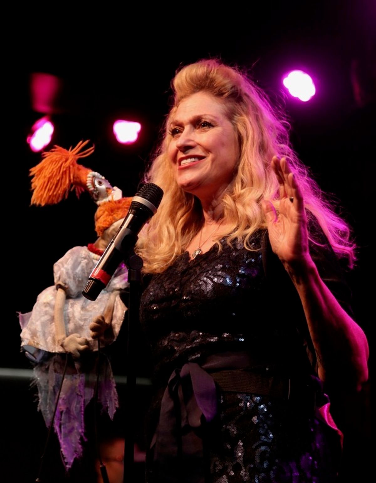 Leslie Carrara-Rudolph with Lolly Lardpop at 