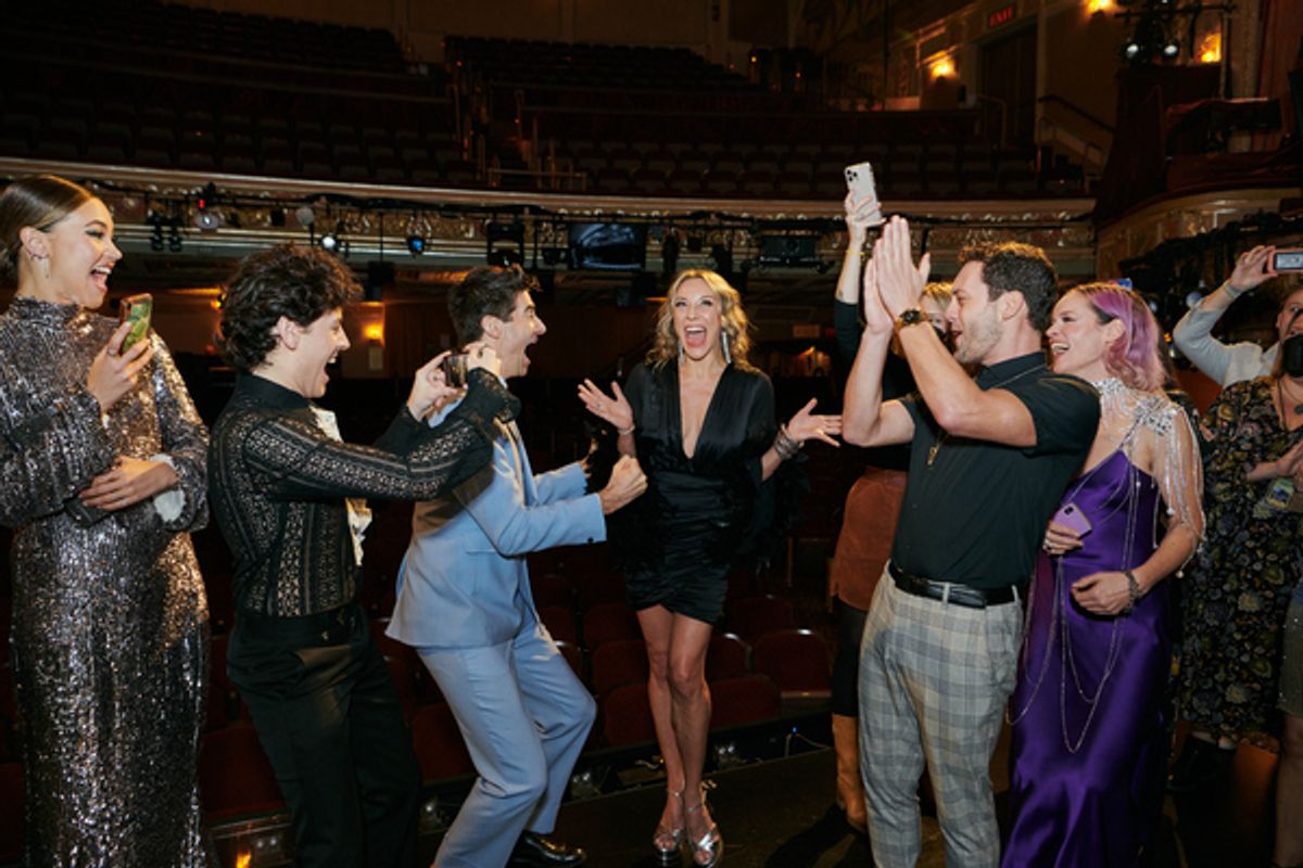 Erica Mansfield and cast at 