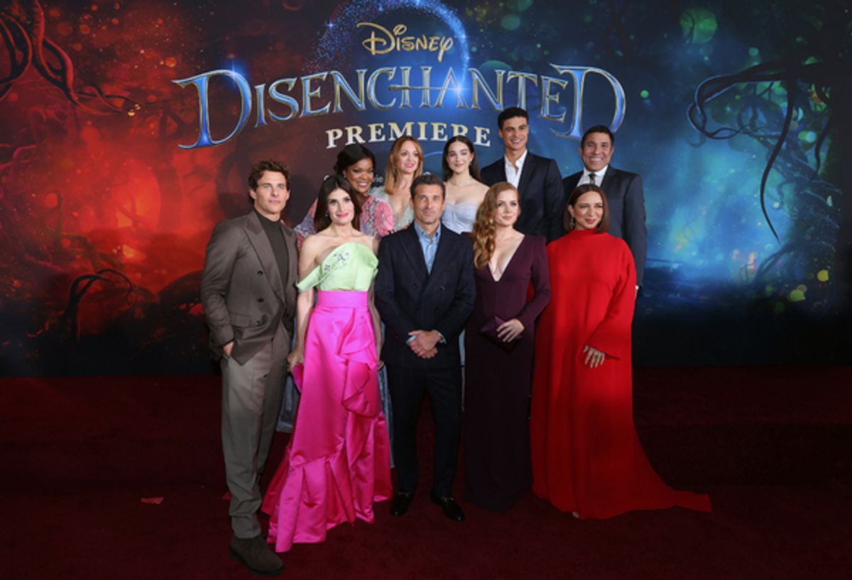 James Marsden, Idina Menzel, Yvette Nicole Brown, Jayma Mays, Patrick Dempsey, Gabriella Baldacchino, Amy Adams, Kolton Stewart, Maya Rudolph and Oscar Nuñez at 