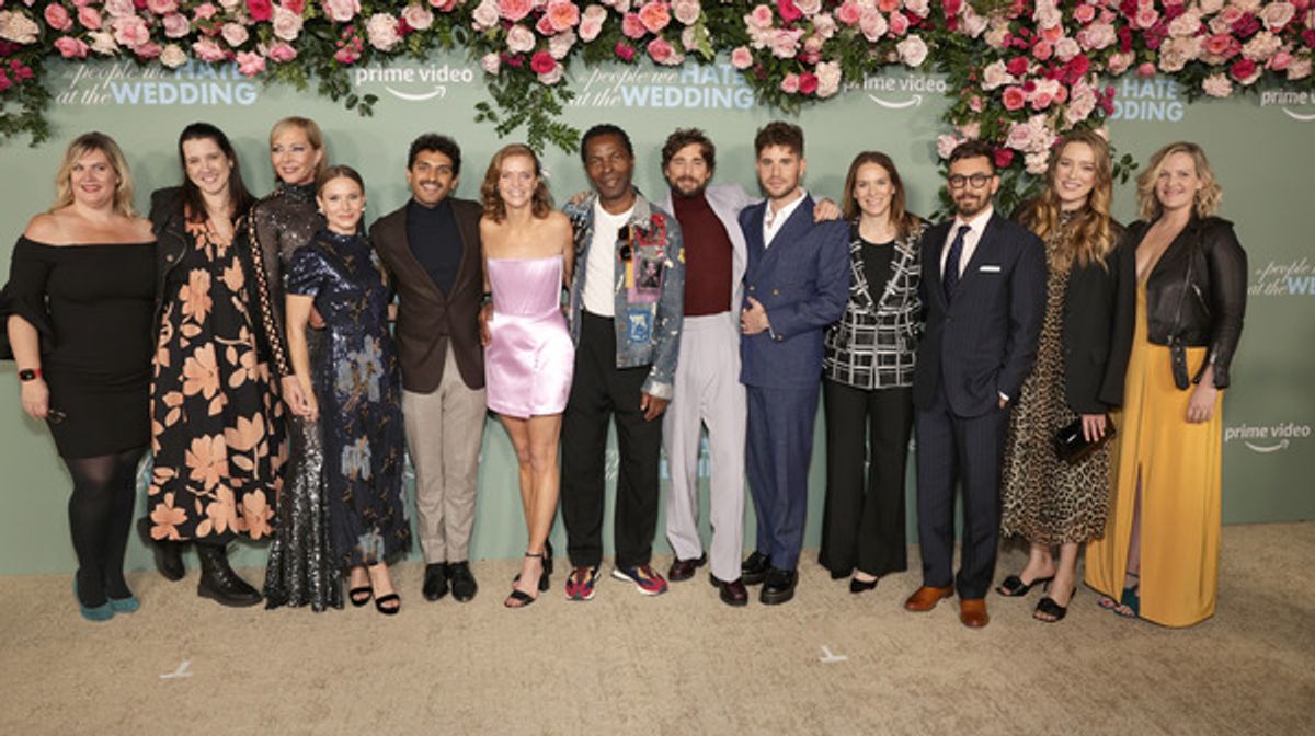 Writer Wendy Molyneux, Producer Margot Hand,Allison Janney, Kristen Bell, Karan Soni, Director Claire Scanion, Dustin Milligan, Ben Platt, Amazon Studios Head Julie Rapport, Jorma Toccone, Producer Ashley Fox and writer Lizzie Molyneux- Logelin at 