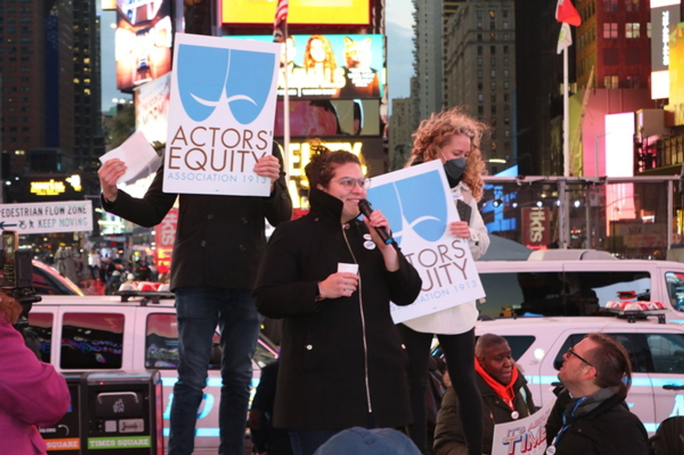 Photos & Video: Actors' Equity Members Rally in Times Square for a Fair Deal on Broadway Photos & Video: Actors' Equity Members Rally in Times Square for a Fair Deal on Broadway Image