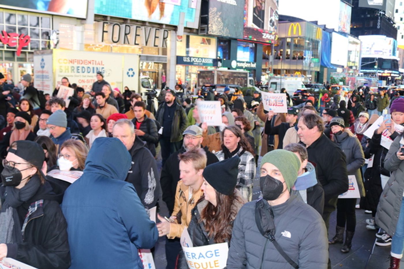Photos & Video: Actors' Equity Members Rally in Times Square for a Fair Deal on Broadway Photos & Video: Actors' Equity Members Rally in Times Square for a Fair Deal on Broadway Image