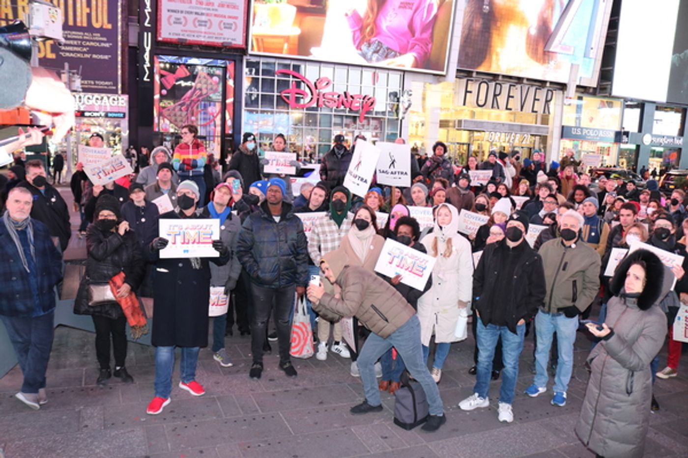 Photos & Video: Actors' Equity Members Rally in Times Square for a Fair Deal on Broadway Photos & Video: Actors' Equity Members Rally in Times Square for a Fair Deal on Broadway Image