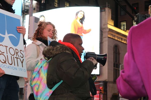 Photos & Video: Actors' Equity Members Rally in Times Square for a Fair Deal on Broadway — photo 9 of 10