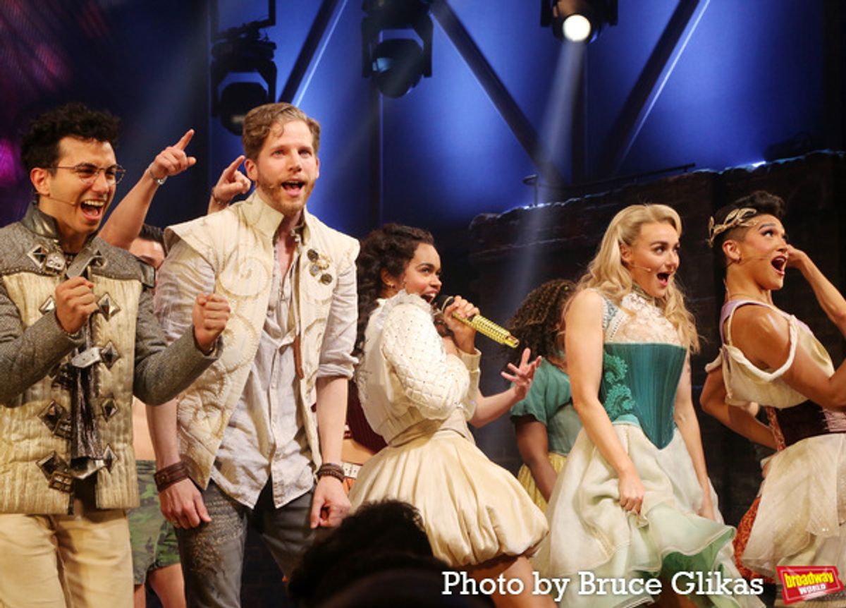 Philippe Arroyo, Stark Sands, Lorna Courtney, Betsy Wolfe and Justin David Sullivan at 