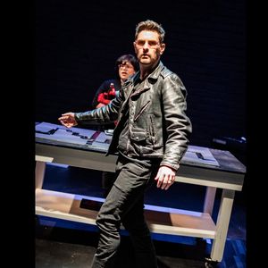 TJ Washburn as Bono & the cast of THE SPIDER QUEEN; photo by Ashleigh Ann Gardner Photo