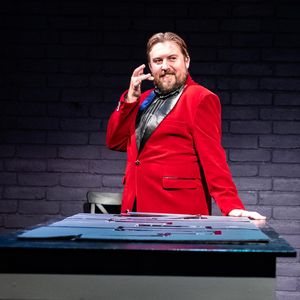 Jarrett Poore & the cast of THE SPIDER QUEEN; photo by Ashleigh Ann Gardner Photo