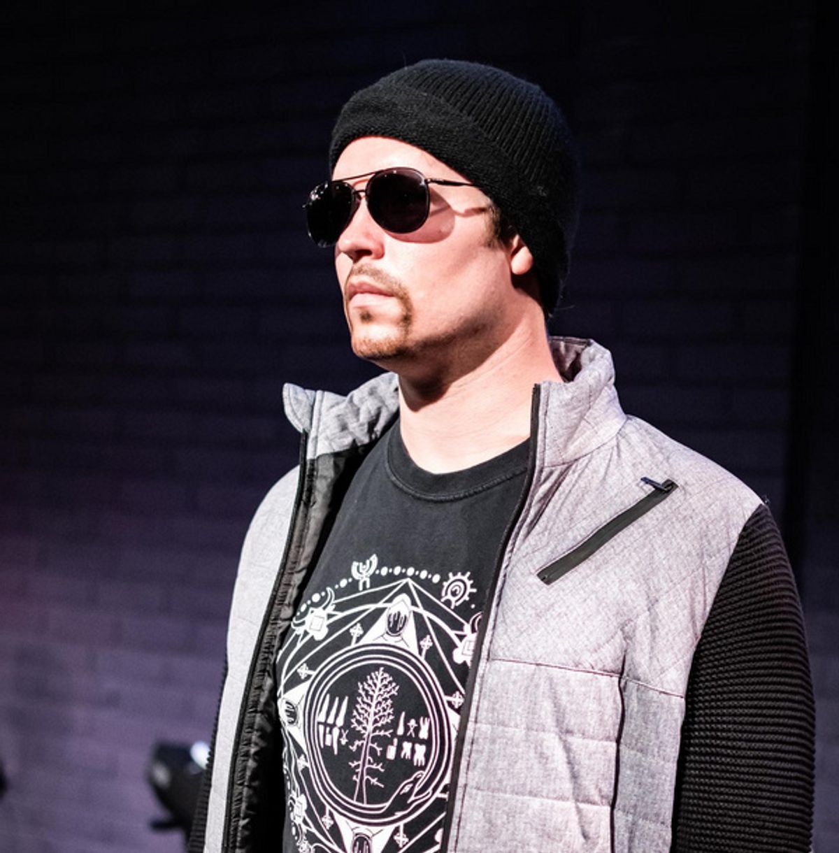 Casey Casteel as The Edge & the cast of THE SPIDER QUEEN; photo by Ashleigh Ann Gardner at 