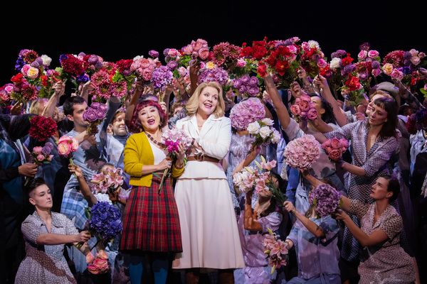 Kathleen Kim, Renée Fleming and Sean Panikkar (far right) Photo