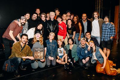 Graham Nash, Cameron Crowe and the Almost Famous Cast Photo