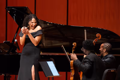 Amanda Lynn Bottoms (mezzo-soprano), Edward W. Hardy (viola), and Thapelo Masita (cel Photo