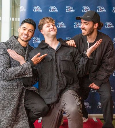 Siva Kaneswaran and Nathan Sykes with Jay McGuiness Photo