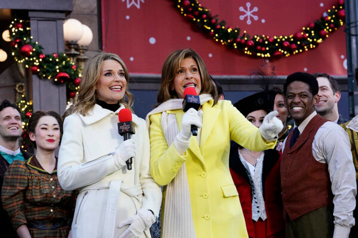 Savannah Guthrie, Hoda Kotb, Jared Grimes and the cast of 'Funny Girl' at 