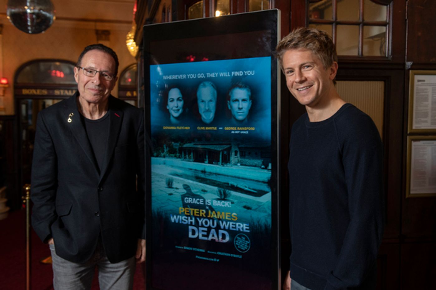 Photos: Peter James Meets George Rainsford, His New Roy Grace, on Stage at Theatre Royal Brighton  Image