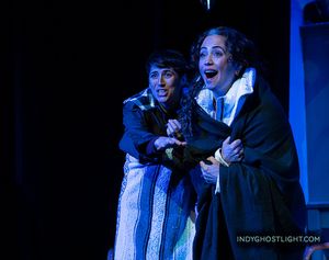 The Rise and Fall of Holly Fudge by Trista Baldwin. Jaddy Ciucci as Jordan, Emily Ristine* as Chris. Photo by Indy Ghost Light @ BroadwayWorld The Rise and Fall of Holly Fudge by Trista Baldwin. Jaddy Ciucci as Jordan, Emily Ris Photo