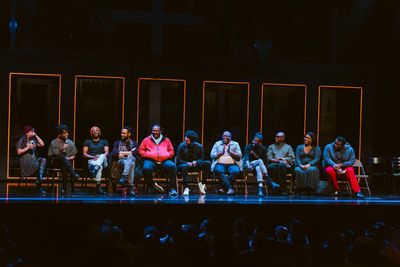 A Strange Loop Musical Director Rona Siddiqui; actors John-Michael Lyles, Jon-Michael Photo