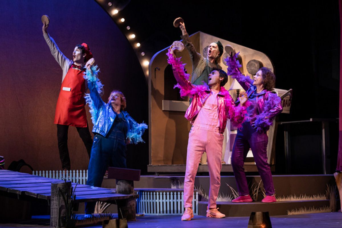 Koppany Pusztai as Toad, Terri Scullin as Bird, Christian Libonati as Frog, Bear Schacht as Bird, and Karen Gruber Ryan as Bird. at 