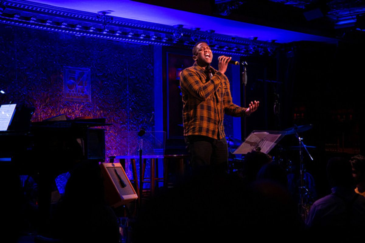 Jelani Remy sings The Prayer by Andrea Bocelli at 54 Sings For Planned Parenthood, hosted by Mikayla Petrilla at 54 Below. at 