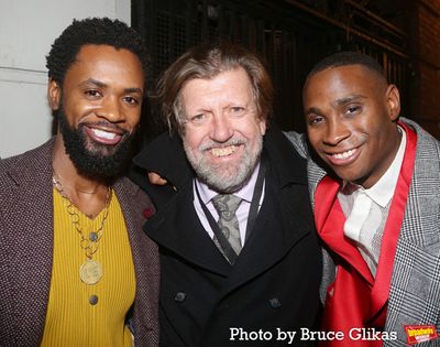 Stevie Walker-Webb, Oskar Eustis and Jordan E. Cooper Photo