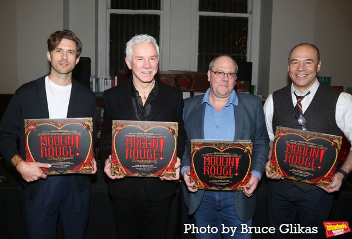 Aaron Tveit, Baz Luhrmann, Author David Cote and Danny Burstein  at 