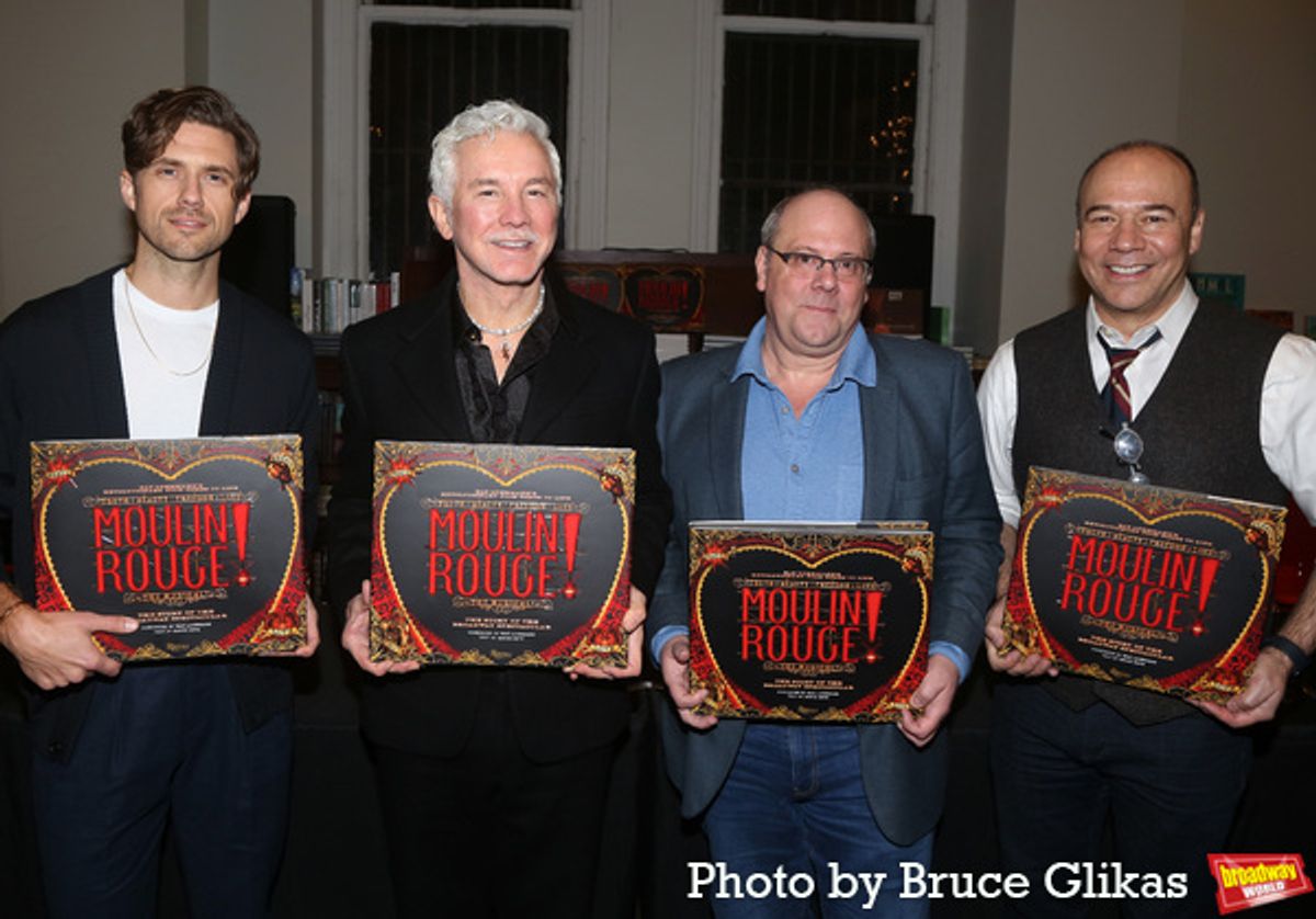 Aaron Tveit, Baz Luhrmann, Author David Cote and Danny Burstein  at 