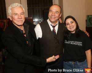 Baz Luhrmann, Danny Burstein and a fan with a special tee shirt... Photo