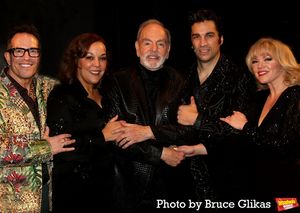 Director Michael Mayer, Linda Powell, Neil Diamond, Will Swenson and Robyn Hurder  Photo