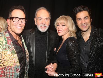 Director Michael Mayer, Neil Diamond, Robyn Hurder and Will Swenson Photo