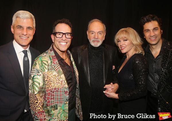 Producer Ken Davenport, Director Michael Mayer, Neil Diamond, Robyn Hurder and Will S Photo