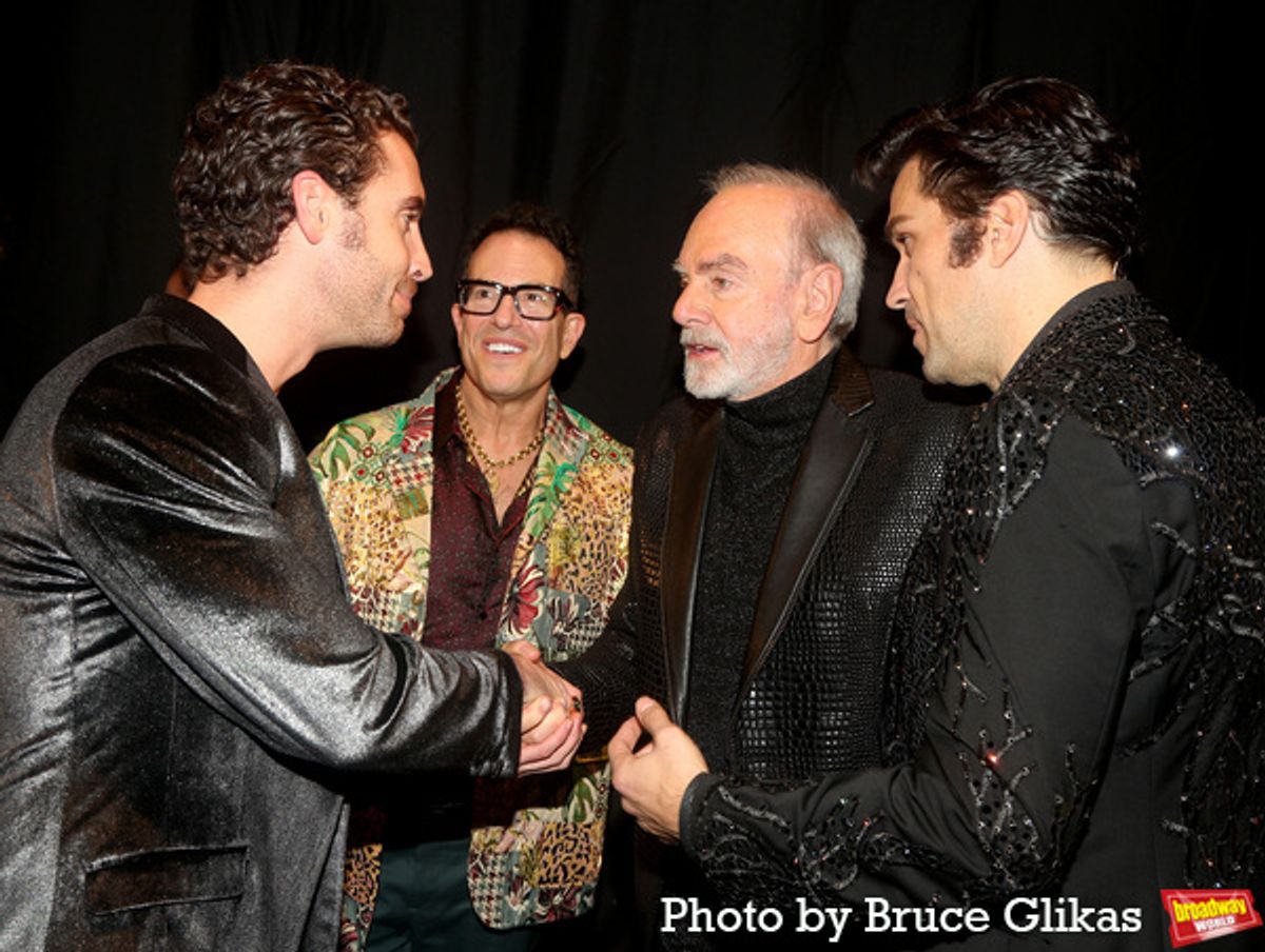 Nick Fradiani, Director Michael Mayer, Neil Diamond and Will Swenson at 