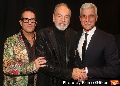 Director Michael Mayer, Neil Diamond and Producer Ken Davenport Photo