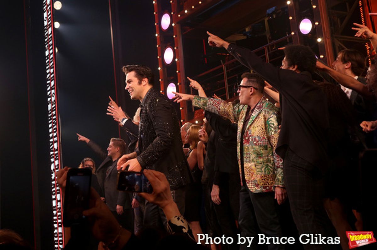 Will Swenson, Director Michael Mayer and The Cast of 'A Beautiful Noise' at 