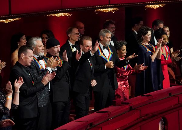 Honorees U2 members (Larry Mullen Jr., Adam Clayton, The Edge, and Bono), George Cloo Photo