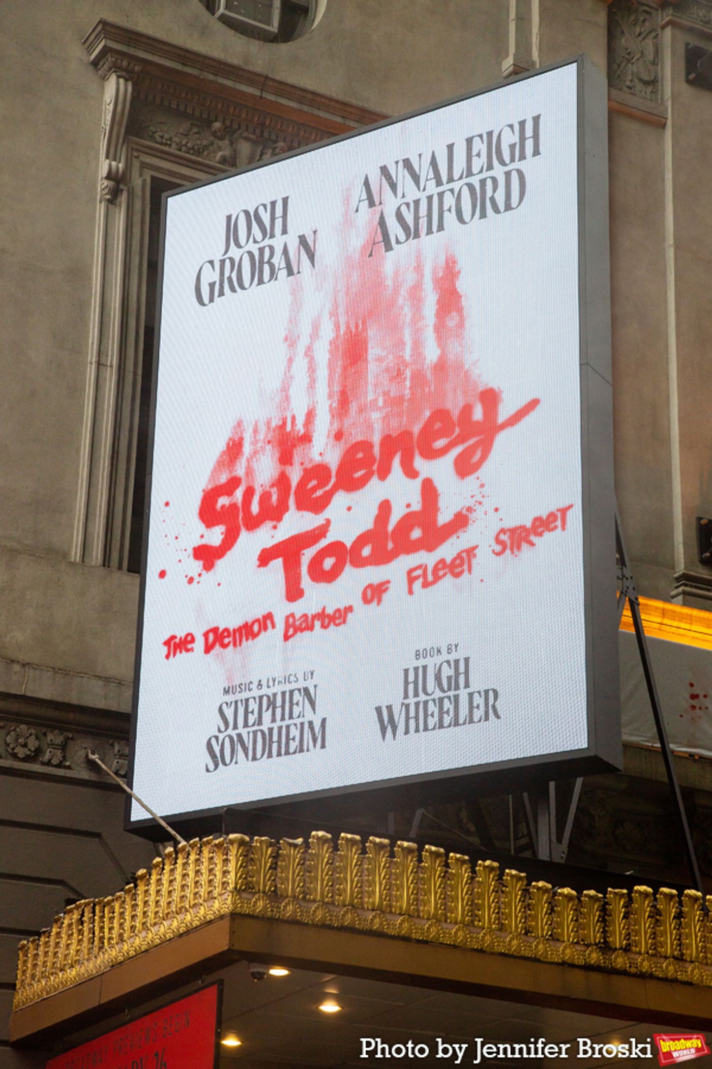 Up on the Marquee: SWEENEY TODD with Josh Groban and Annaleigh Ashford Up on the Marquee: SWEENEY TODD with Josh Groban and Annaleigh Ashford Image
