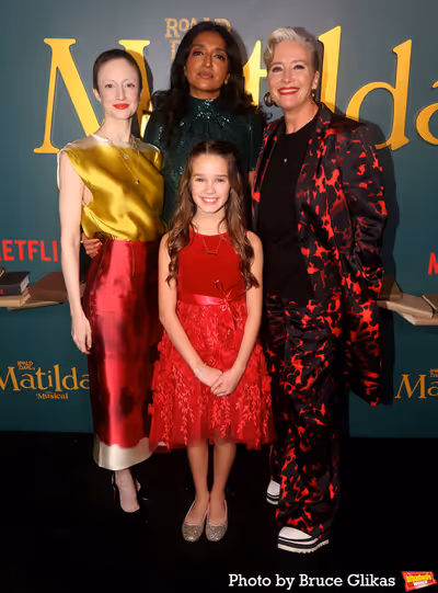 Andrea Riseborough, Alisha Weir, Sindhu Vee and Emma Thompson Photo