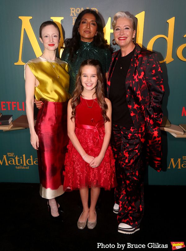 Andrea Riseborough, Alisha Weir, Sindhu Vee and Emma Thompson Photo