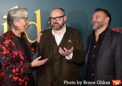 Emma Thompson, Dennis Kelly and Matthew Warchus Photo
