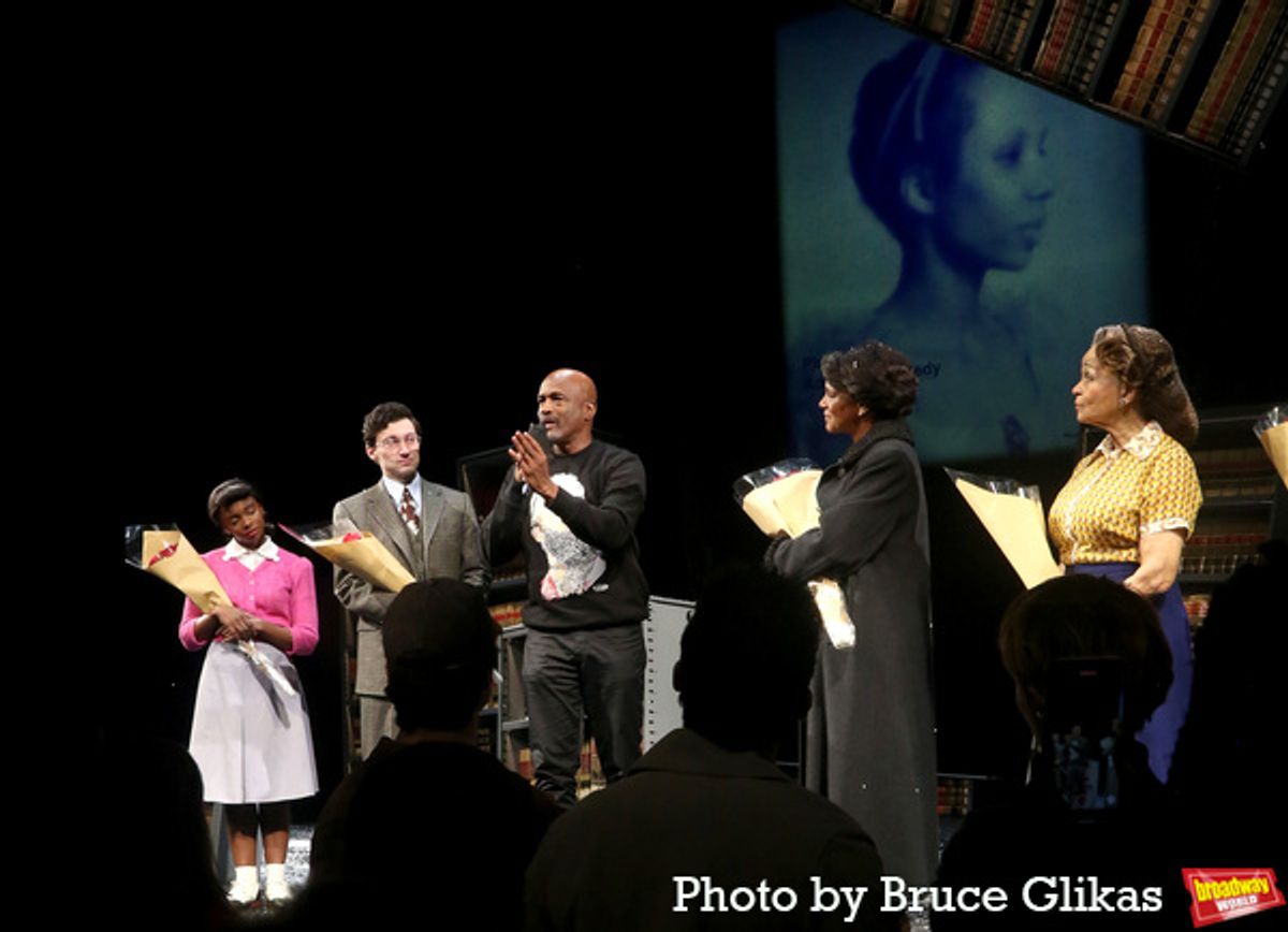 Abigail Stephenson, Bryce Pinkham, Director Kenny Leon, Audra McDonald and Lizan Mitchell at 
