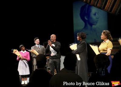 Abigail Stephenson, Bryce Pinkham, Director Kenny Leon, Audra McDonald and Lizan Mitc Photo
