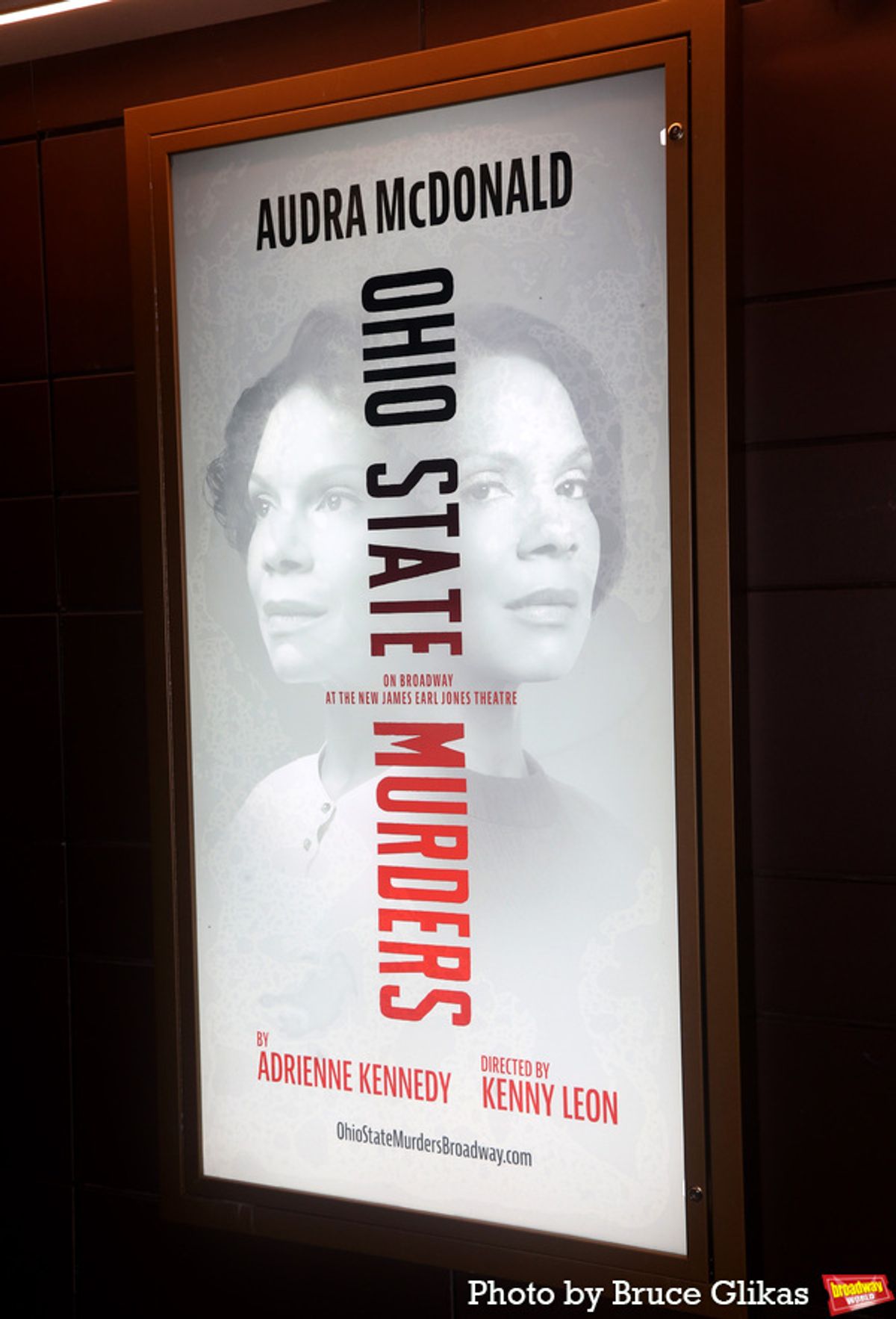 Signage at The James Earl Jones Theater at 